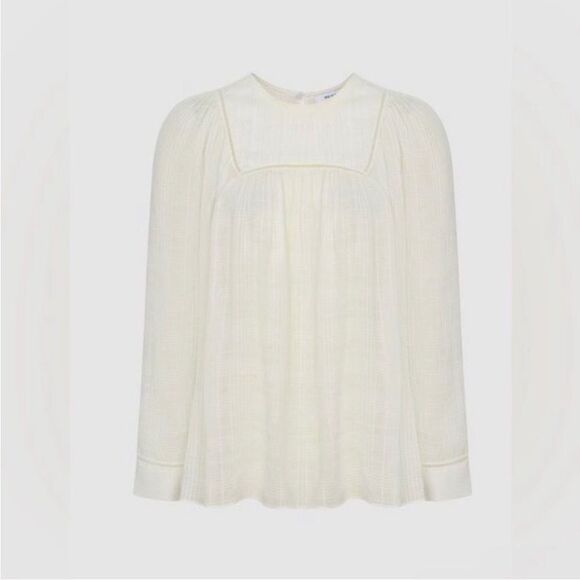 REISS NWT MARCIA LADDER INTEREST
BLOUSE in White/Cream Size 6 - Picture 6 of 11